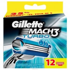 Оригинальные лезвия Gillette Mach3 Turbo Германия Оригинал